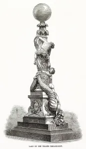 Cast Prints: Designs for the Electric Lamp on the Thames Embankment 1870