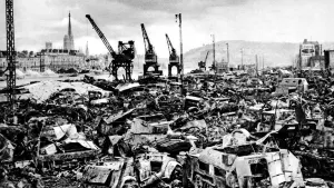 Destruction Prints: Destruction at Rouen Docks, France; Second World War, 1944
