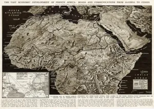 Possessions Prints: Development of French Africa by G. H. Davis