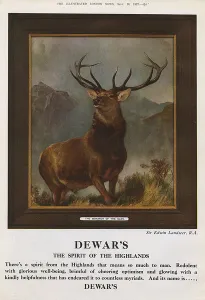 Jun17 Prints: Dewars advert - The Monarch of the Glen