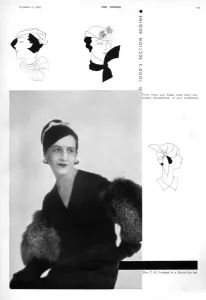 Columnist Prints: Diana Vreeland wearing a Maria Guy Hat
