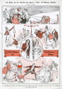 Snowing Prints: A Dickensy Yuletide by C. E. Brock