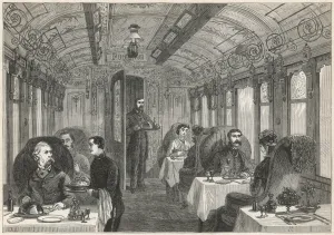 : Dining car on the Great Northern Railway
