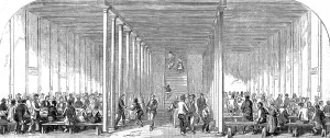 Table Prints: Dining Room on board an Emigrant Ship, 1852