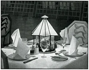 Table Prints: Dining Room Wembley Stadium Club (greyhound racing)