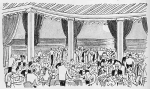Restaurant Prints: Dinner at the Chambre d Amour, Biarritz