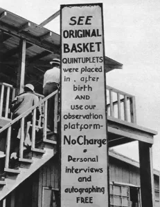 Human Prints: Dionne quintuplets, 1936: observation platform