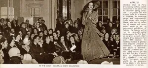 Museum Prints: Dior fashion show at the Savoy, 1950