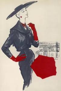 Parisian Prints: Dior suit, 1954