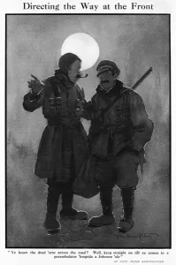 Directions Prints: Directing the Way at the Front by B Bairnsfather