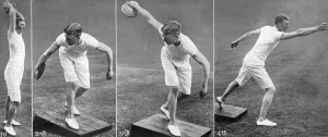 Ancient Prints: Discus Throwing - Olympics, London 1908