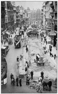 1928 Prints: Disruption extending the entire length of Haymarket