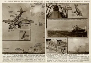 Return Prints: Dive-bombing attack on Mediterranean convoy by G. H. Davis