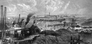 Dock Prints: Dock being constructed at Chatham