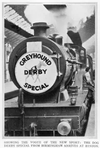 Greyhounds Prints: The Dog Derby special train from Birmingham