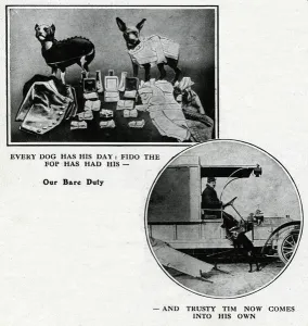 Helping Prints: Dogs doing their wartime duty, WW1