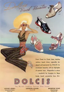 Sunglasses Prints: Dolcis shoes advertisement, 1938