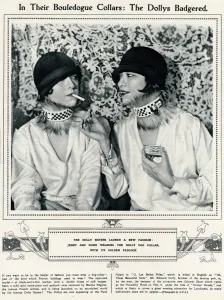 Performer Prints: Dolly Sisters wearing the Bulldog collar 1924