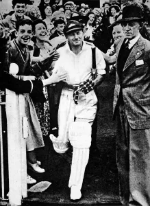 Cricket Prints: Don Bradman Going out to Bat for the Last Time, Melbourne Cr