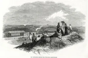 Train Prints: Dorchester station from the roman amphitheatre