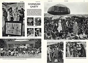Prince Prints: Double page spread from The Sphere reporting on the royal tour of Ghana in 1961