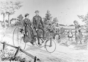 1885 Prints: A Double-Seated Tricycle, 1885