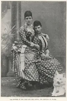 1844 Prints: Dowager Empress Marie Feodorovna of Russia and Queen Alexand