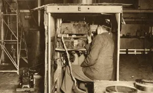 Scientific Prints: Dr Ernest Walton with Cockcroft-Walton apparatus