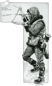 Cook Prints: Dr. Frederick Cook using sextant 1908