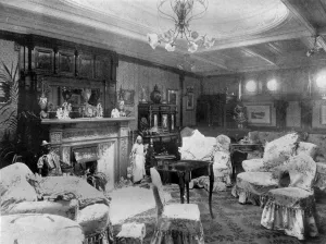 Living Prints: Drawing room on Thomas Liptons yacht, Erin
