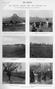 Drawn Prints: Drawn match for the English cup, football 1902