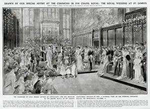 Prince Prints: Drawn by our Special Artist at the ceremony in the Chapel Royal - The Royal Wedding at St