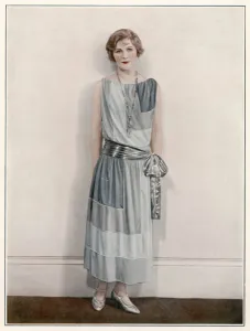 Neck Prints: Dress & Silver Sash