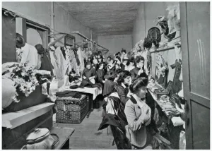 Table Prints: Dressing room at New York Theatre 1905