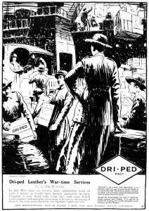 Waterproof Prints: Dri-ped advertisement with WaC women, WW1