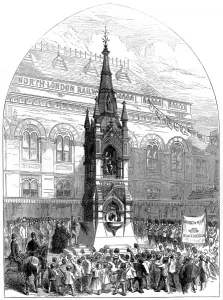 1872 Prints: Drinking Fountain outside Bow Station, London, 1872