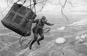 Balloons Prints: Dropping from a Kite Balloon 1917