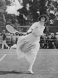 Tournament Prints: Duchess of Sutherland playing tennis in aid of war charity
