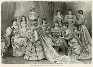 Teck Prints: Duchess of York with bridemaids