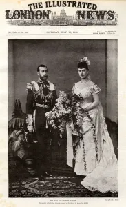 Dec18 Prints: Duke and Duchess of York wedding portrait, 1893