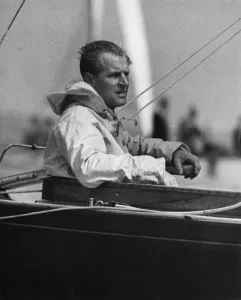 Sailing Prints: The Duke of Edinburgh competing at Cowes