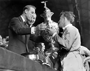 Rugby Prints: Duke of Edinburgh presenting trophy at Rugby League final