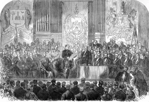 1866 Prints: The Duke of Edinburgh receiving the freedom of the City of G