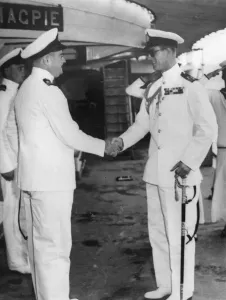 Malta Prints: The Duke of Edinburgh taking over HMS Magpie at Malta