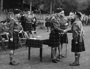 Queens Prints: Duke of Edinburgh visting Queens Own Cameron Highlanders