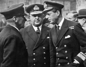 Tours Prints: Duke of Kent tours naval shipyards, 1939