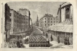 Clement Prints: Duke of Welingtons funeral procession 1852