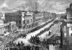 Wellington Prints: Duke of Wellington funeral procession, Apsley House