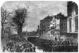 Paying Prints: Duke of Wellington funeral procession, Piccadilly