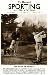Golfer Prints: The Duke of Windsor playing golf at Cap D Antibes